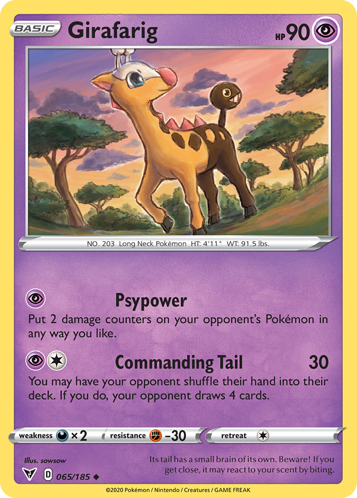 Girafarig — SWSH04: Vivid Voltage #065/185