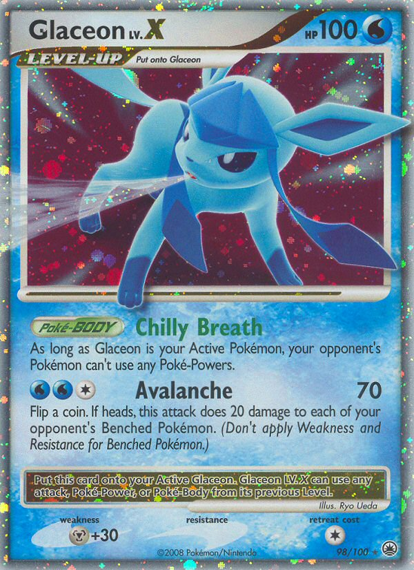 Glaceon LV.X — Majestic Dawn #98/100
