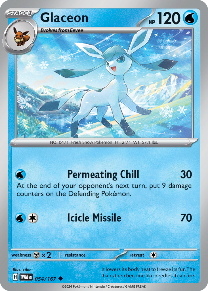 Glaceon — SV06: Twilight Masquerade #054/167