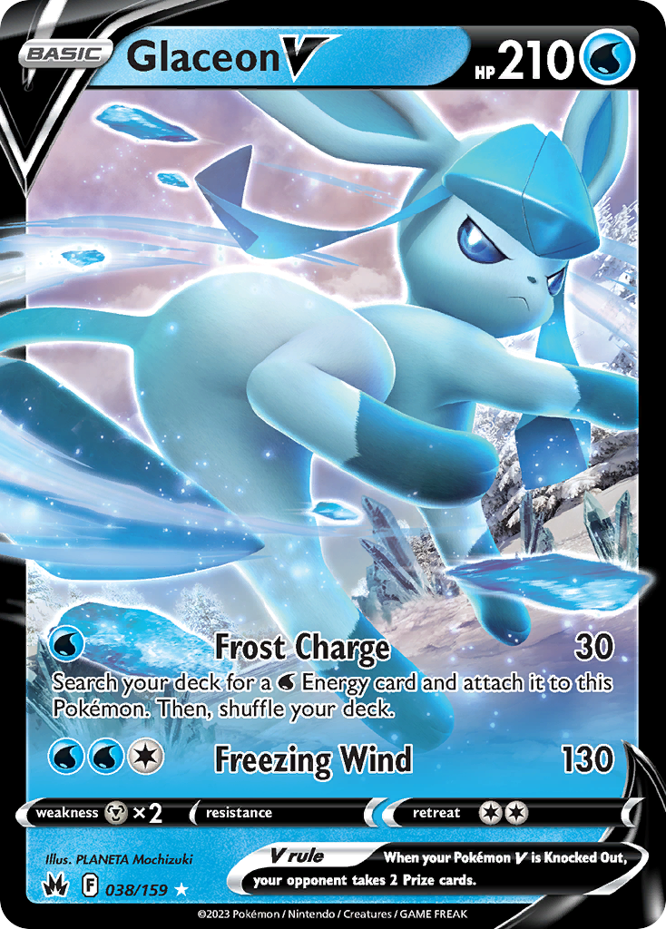 Glaceon V — SWSH: Crown Zenith #038/159