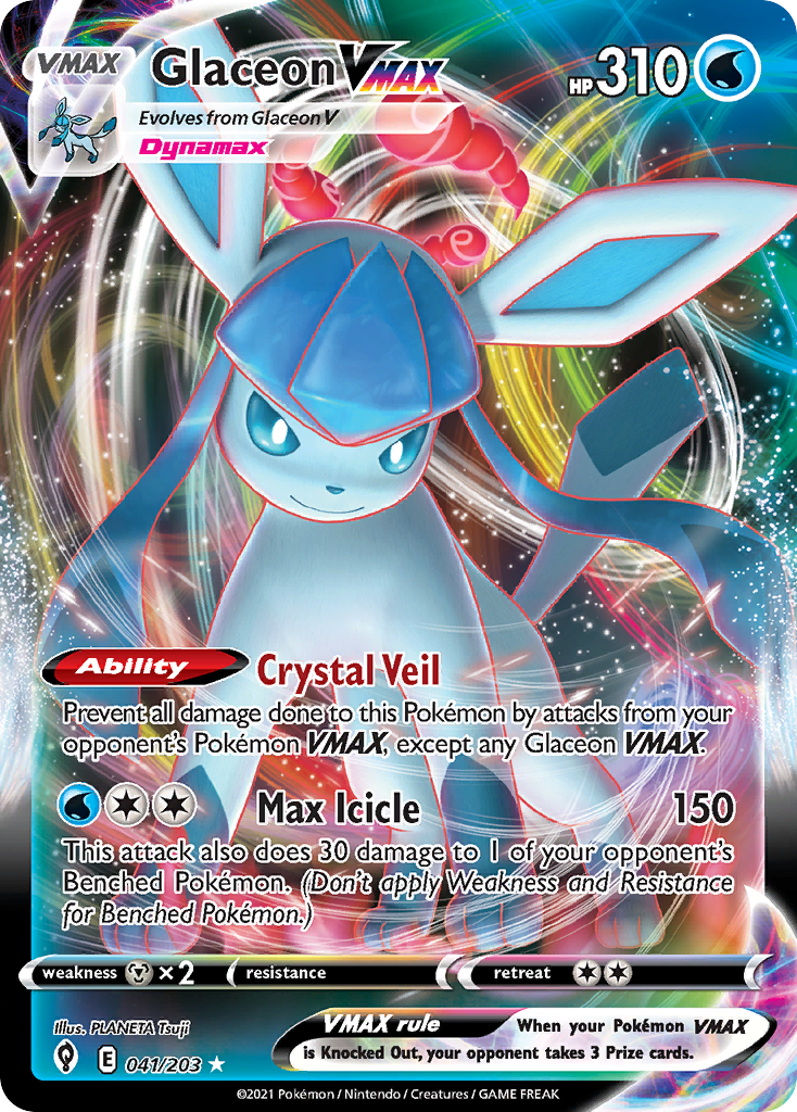 Glaceon VMAX — Prize Pack Series Cards #041/203