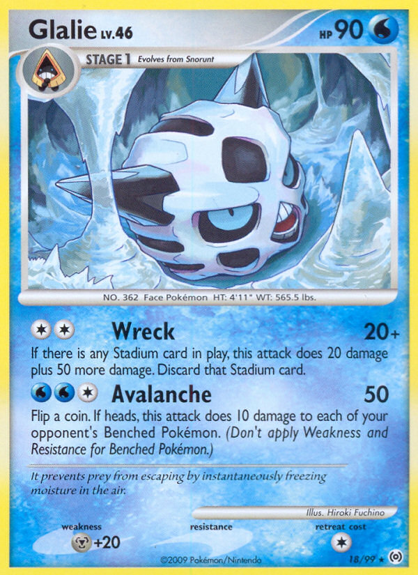 Glalie — Arceus #18/99
