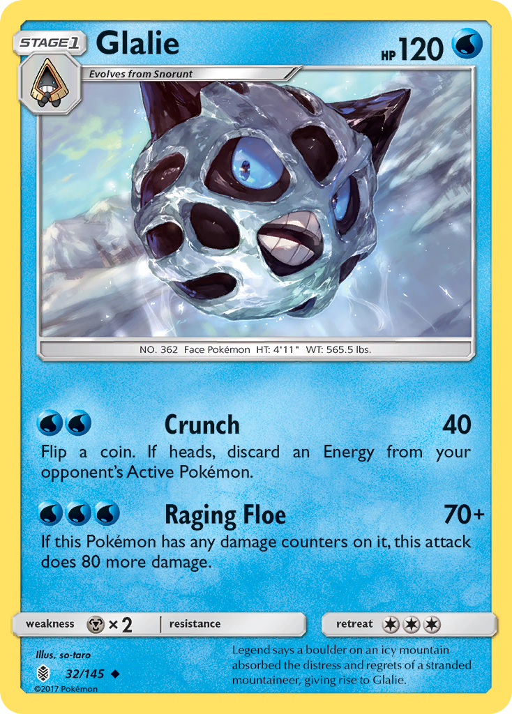 Glalie — SM - Guardians Rising #32/145