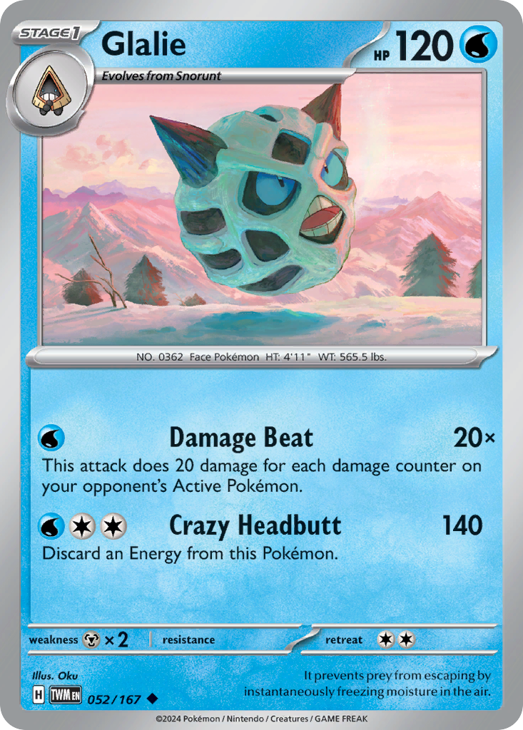 Glalie — SV06: Twilight Masquerade #052/167