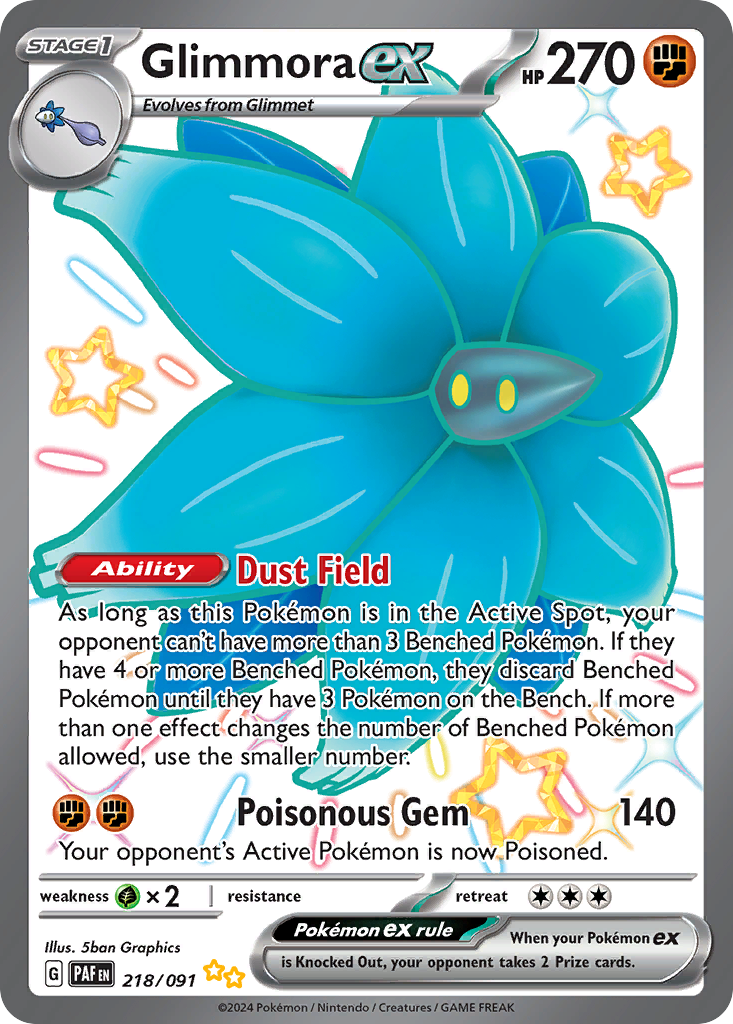 Glimmora ex — SV: Paldean Fates #218/091