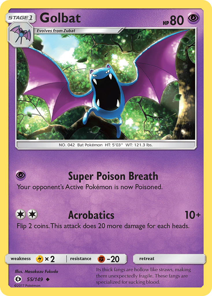 Golbat — SM Base Set #55/149