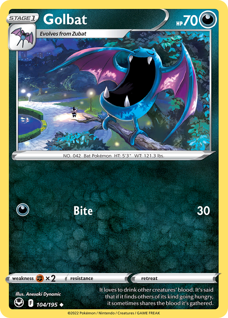 Golbat — SWSH12: Silver Tempest #104/195