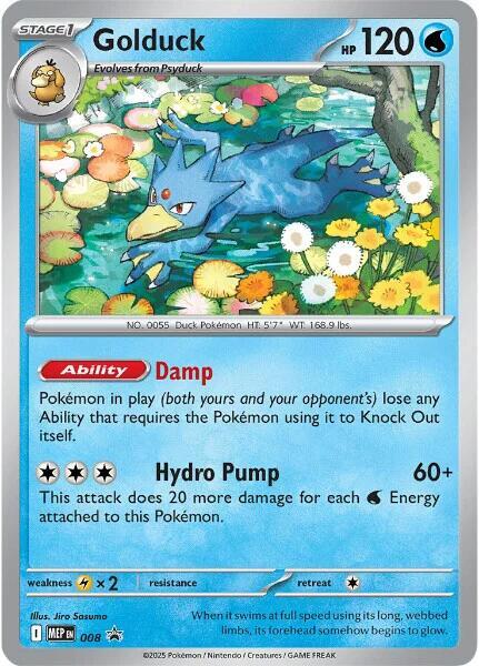 Golduck — ME: Mega Evolution Promo #008