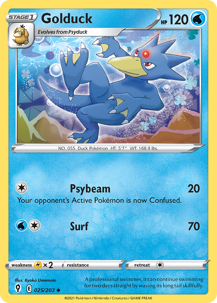Golduck — SWSH07: Evolving Skies #025/203