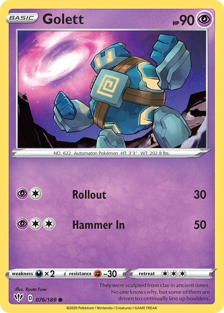 Golett — SWSH03: Darkness Ablaze #076/189