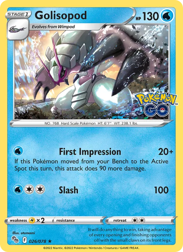 Golisopod — Pokemon GO #026/078