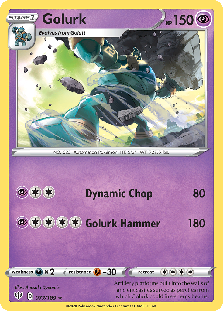 Golurk — SWSH03: Darkness Ablaze #077/189
