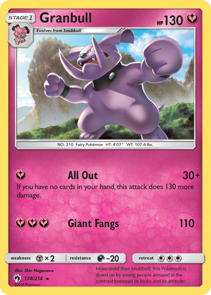 Granbull — SM - Lost Thunder #138/214
