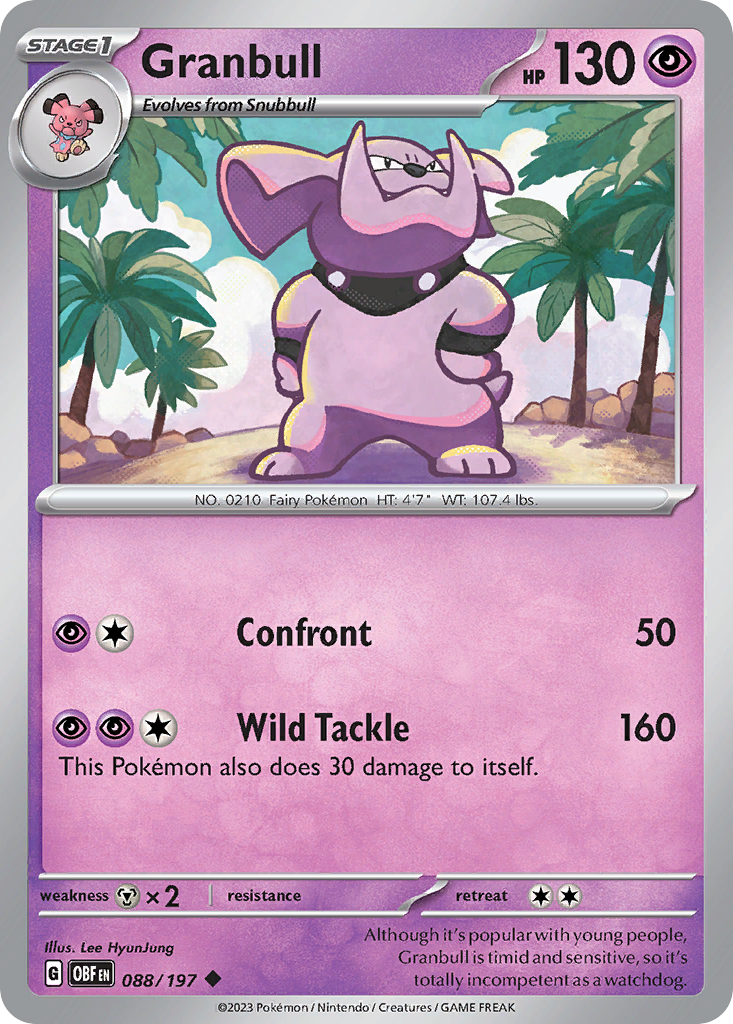 Granbull — SV03: Obsidian Flames #088/197