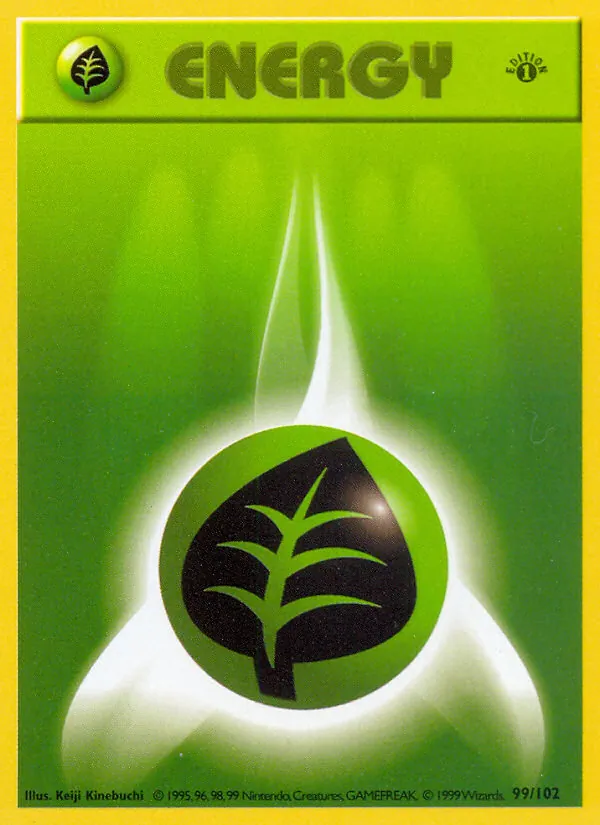 Grass Energy — Base Set (Shadowless) #099/102