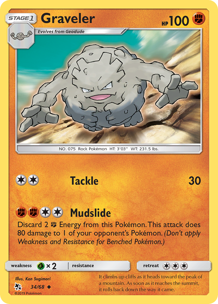 Graveler — Hidden Fates #34/68