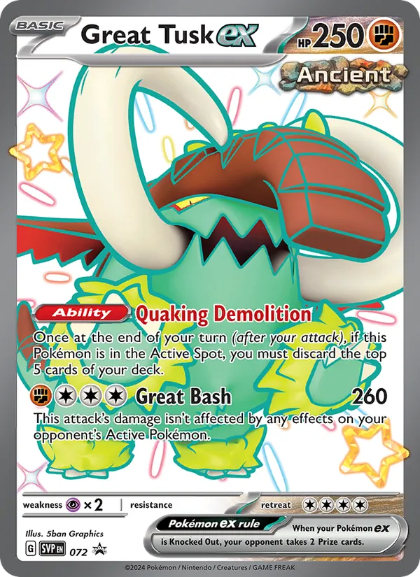 Great Tusk ex — Jumbo Cards #072