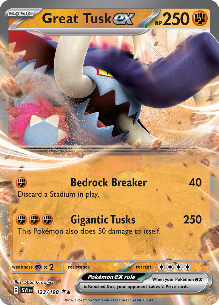 Great Tusk ex — SV01: Scarlet & Violet Base Set #123/198