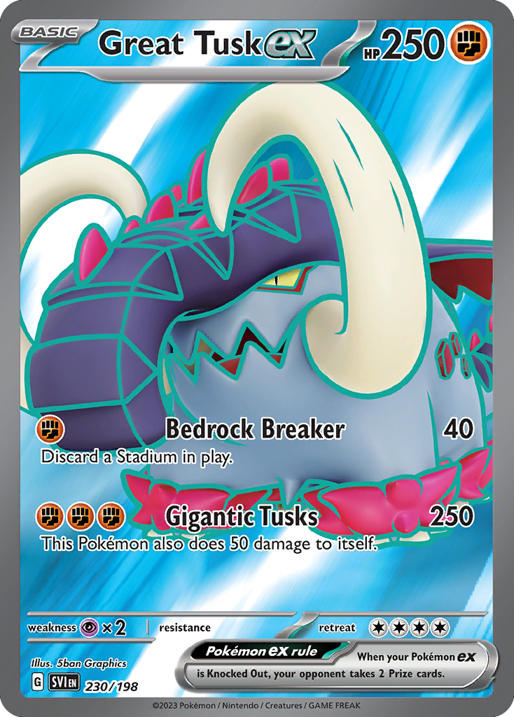 Great Tusk ex — SV01: Scarlet & Violet Base Set #230/198