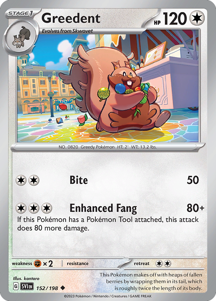 Greedent — SV01: Scarlet & Violet Base Set #152/198