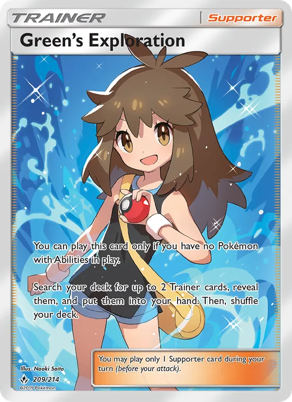 Green's Exploration (Full Art) — SM - Unbroken Bonds #209/214