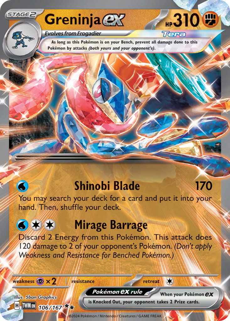 Greninja ex — SV06: Twilight Masquerade #106/167