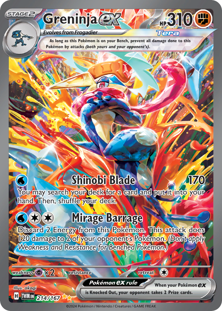 Greninja ex — SV06: Twilight Masquerade #214/167