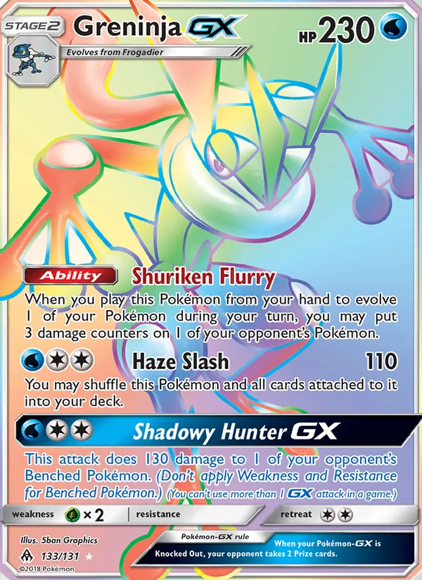 Greninja GX (Secret) — SM - Forbidden Light #133/131