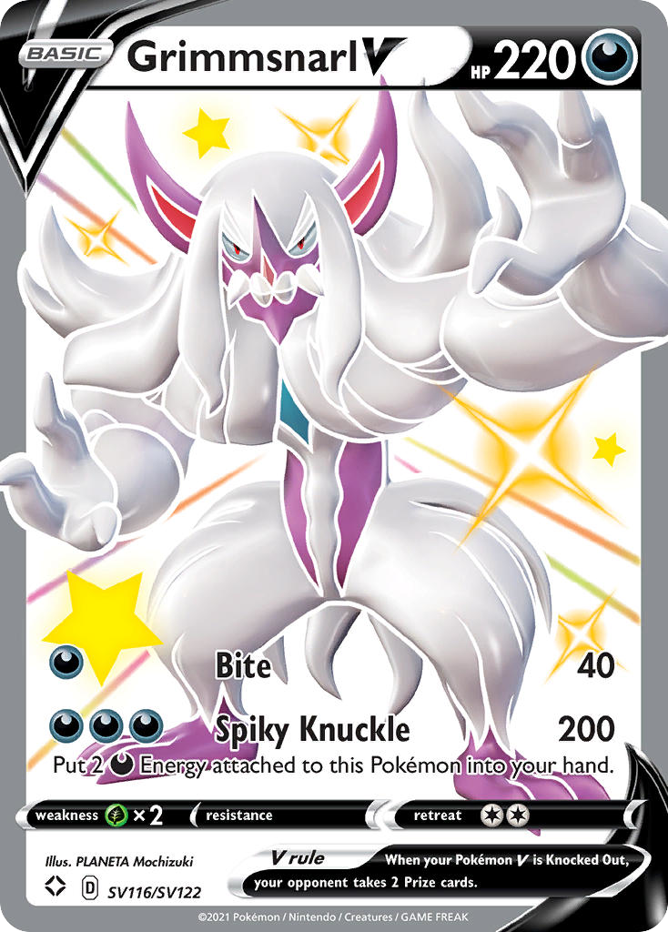 Grimmsnarl V — Shining Fates: Shiny Vault #SV116/SV122