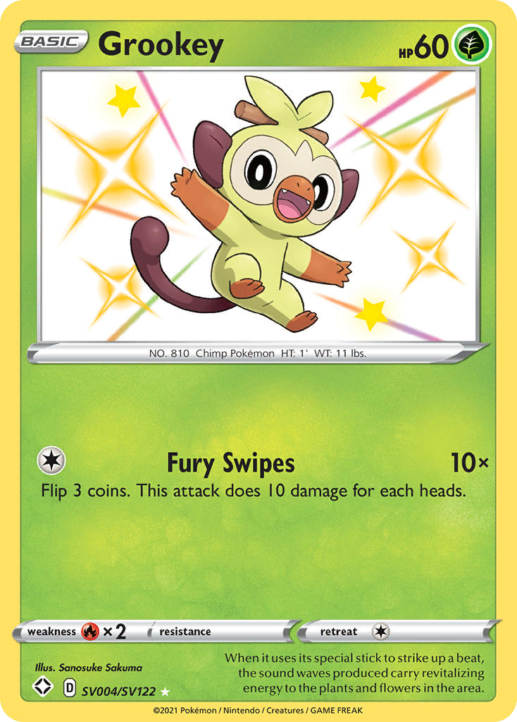 Grookey — Shining Fates: Shiny Vault #SV004/SV122