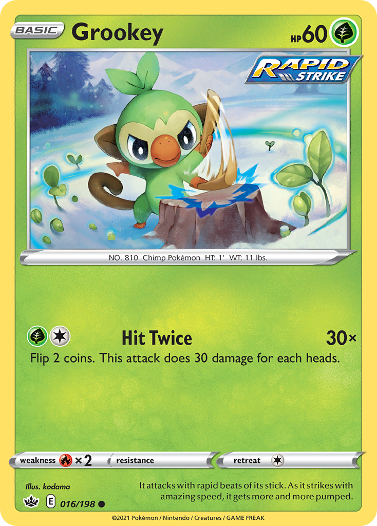 Grookey — SWSH06: Chilling Reign #016/198