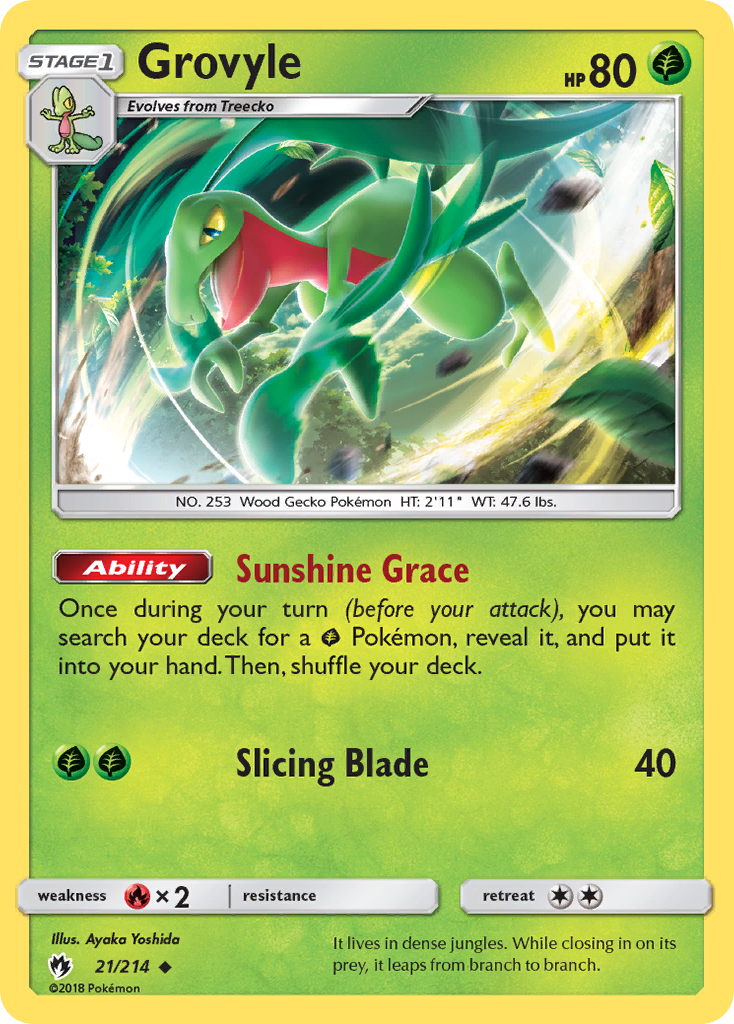 Grovyle — SM - Lost Thunder #21/214