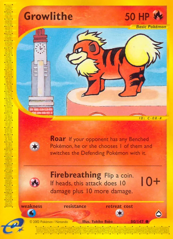 Growlithe (80) — Aquapolis #080/147
