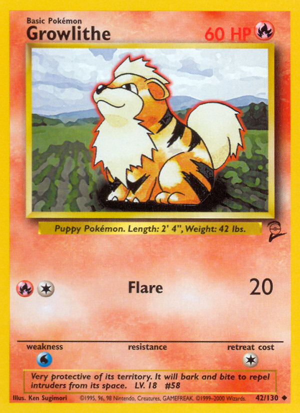 Growlithe — Base Set 2 #042/130