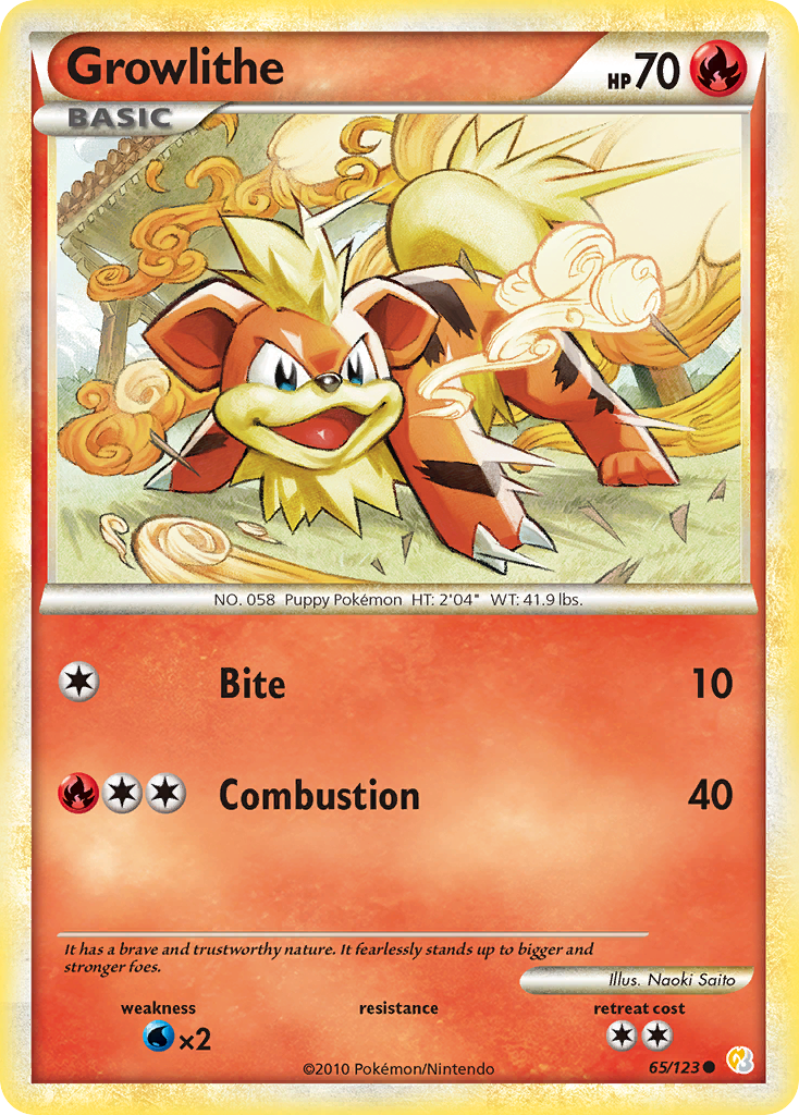 Growlithe — HeartGold SoulSilver #65/123