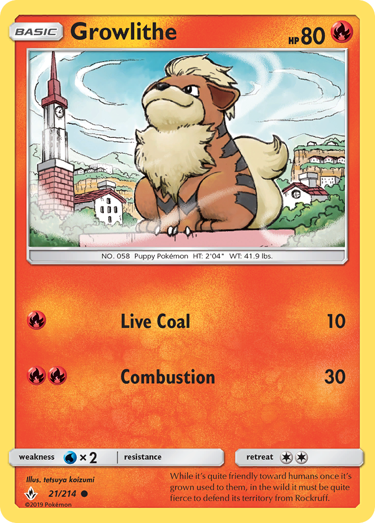 Growlithe — SM - Unbroken Bonds #21/214