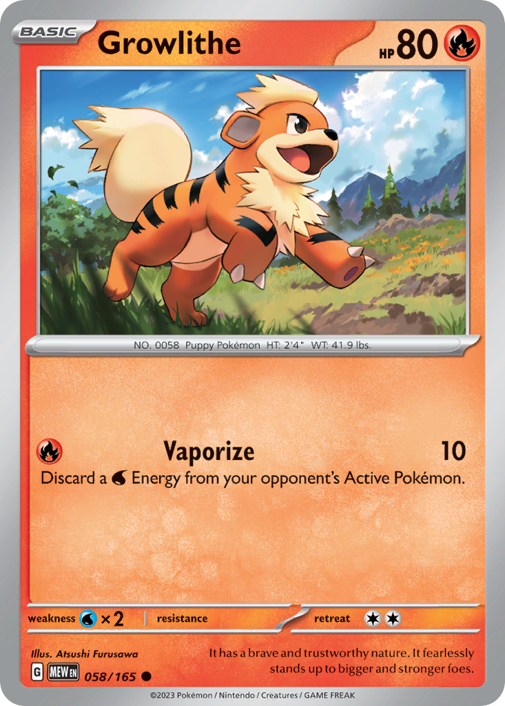 Growlithe — SV: Scarlet & Violet 151 #058/165