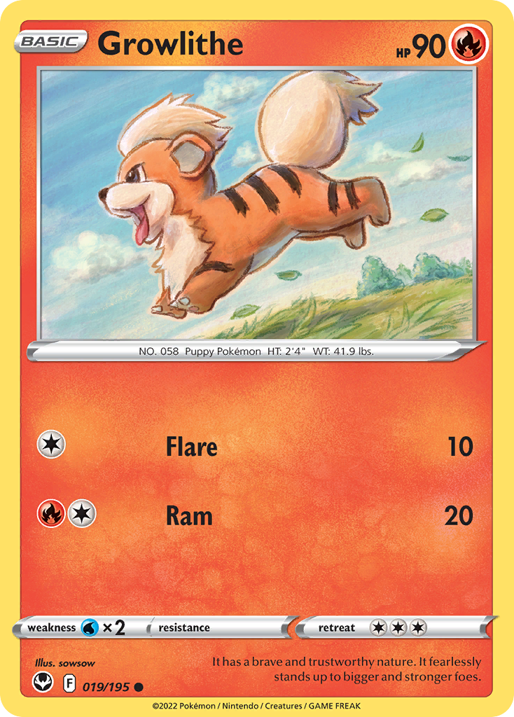 Growlithe — SWSH12: Silver Tempest #019/195