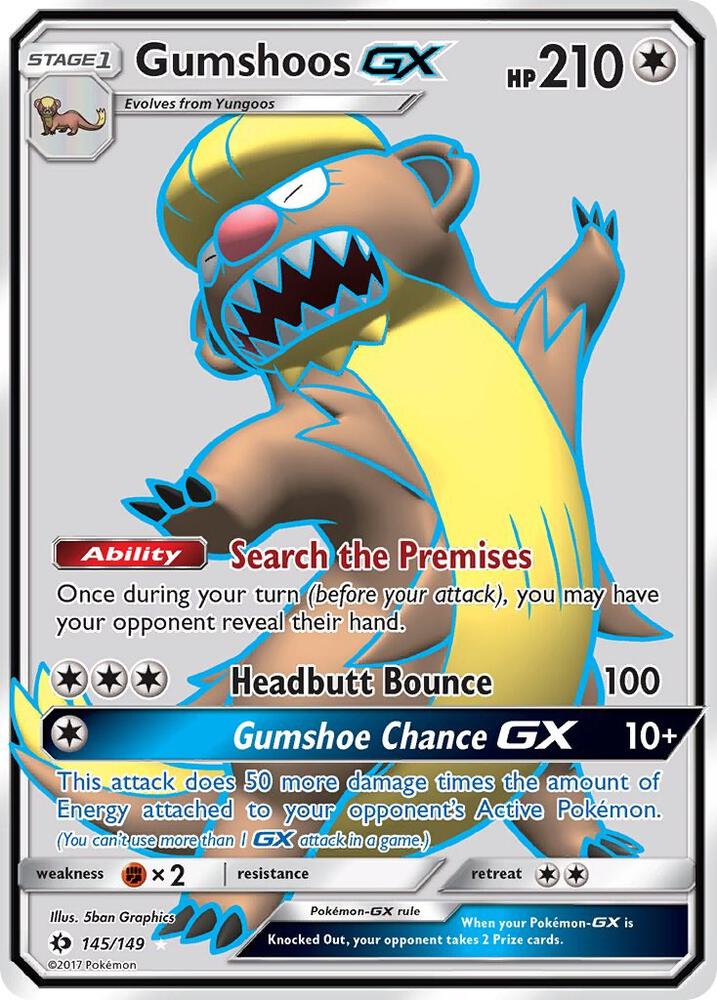 Gumshoos GX (Full Art) — SM Base Set #145/149