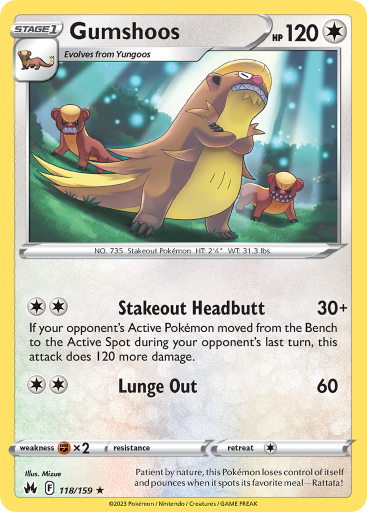 Gumshoos — SWSH: Crown Zenith #118/159