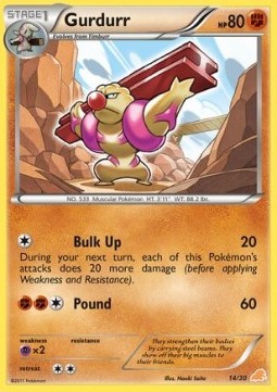Gurdurr — BW Trainer Kit: Excadrill & Zoroark #14/30