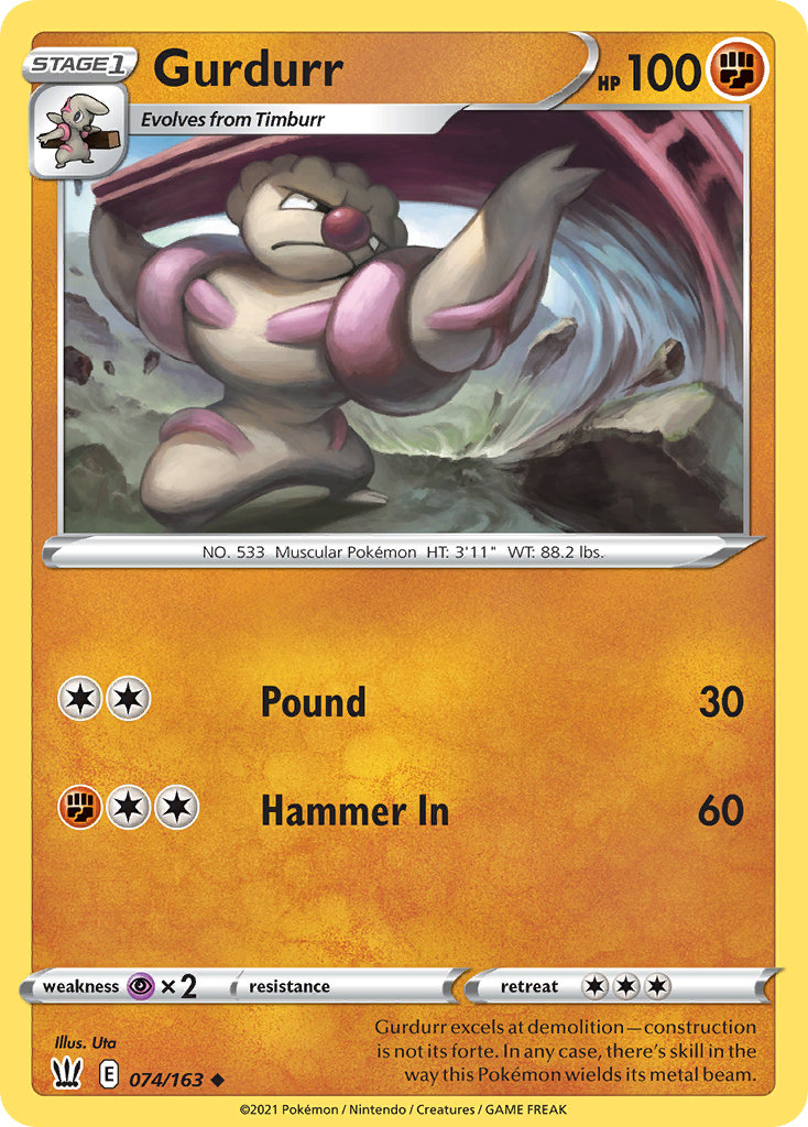 Gurdurr — SWSH05: Battle Styles #074/163