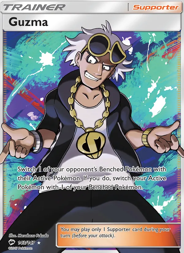 Guzma (Full Art) — SM - Burning Shadows #143/147