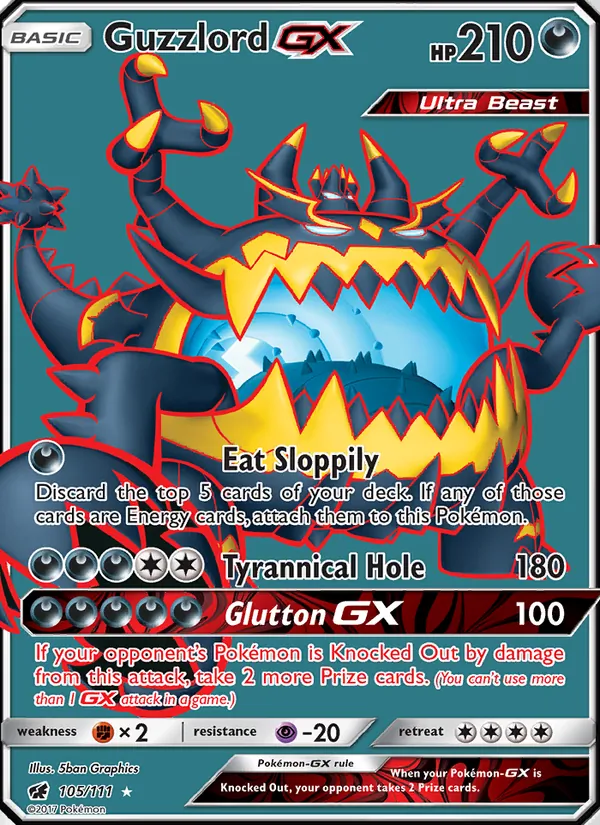 Guzzlord GX (Full Art) — SM - Crimson Invasion #105/111
