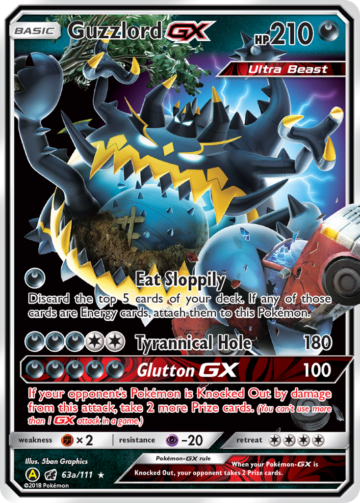 Guzzlord GX — Jumbo Cards #063a/111