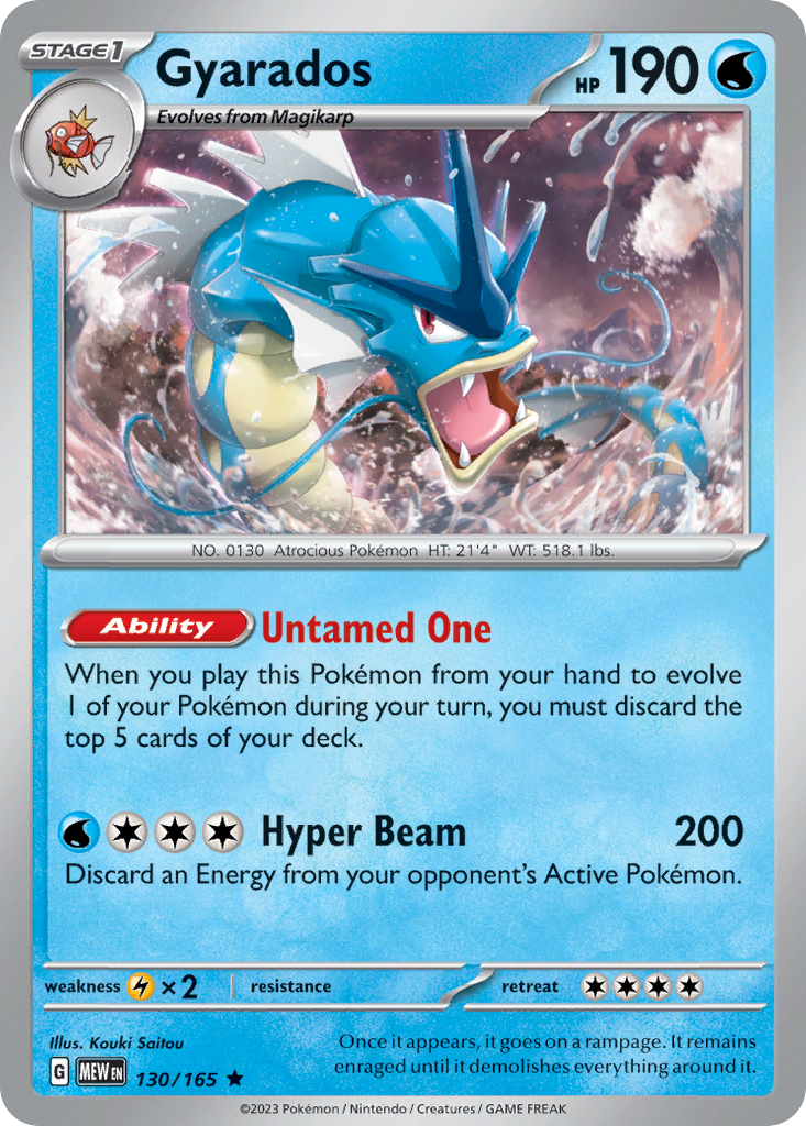 Gyarados — SV: Scarlet & Violet 151 #130/165