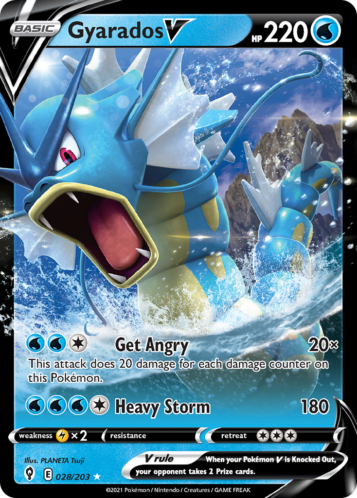 Gyarados V — SWSH07: Evolving Skies #028/203