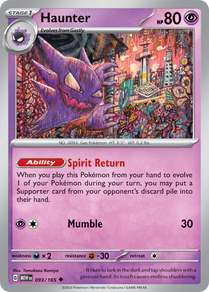Haunter — SV: Scarlet & Violet 151 #093/165