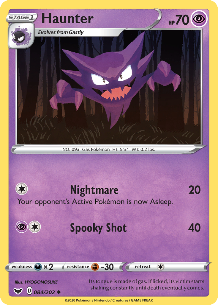 Haunter — SWSH01: Sword & Shield Base Set #084/202