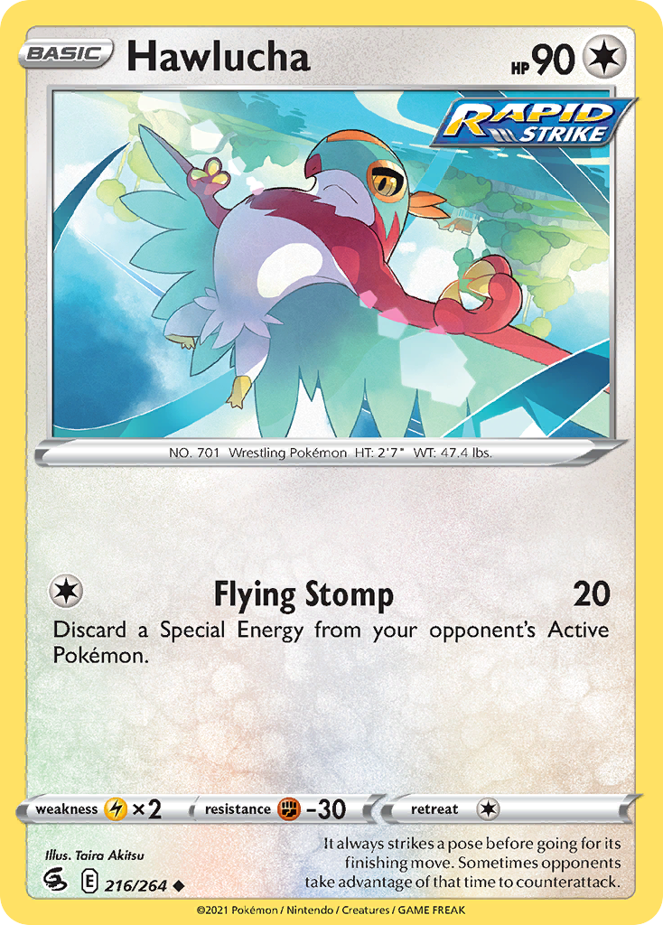 Hawlucha — SWSH08: Fusion Strike #216/264